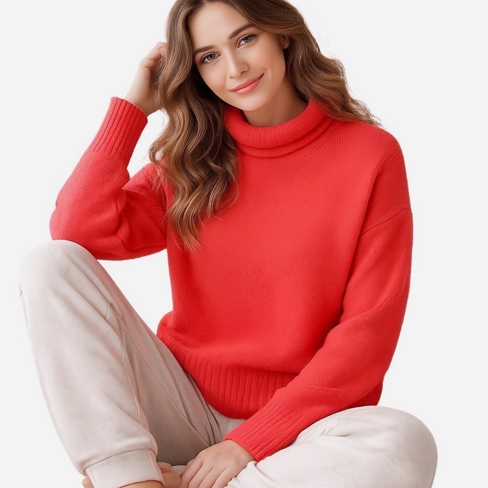 Madewell Women's Rolled Collar Oversized Long Sleeve Pullover Sweater Size Small